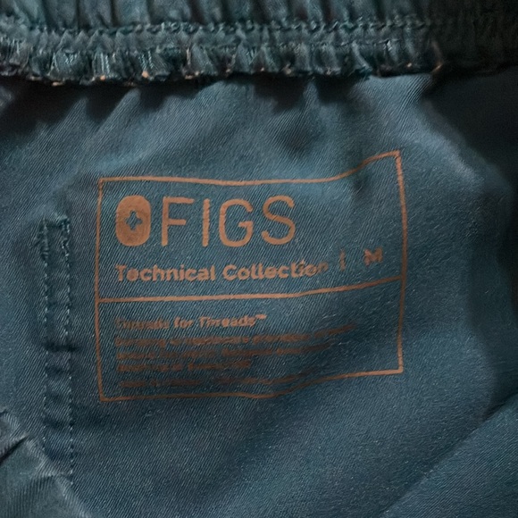 Figs Medium High Waisted Yola Bottoms in Alps Blue - Picture 2 of 3